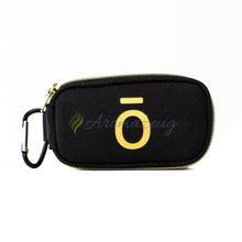 Schlüsselanhänger-Tasche Für 10 Probeflaschen Schwarz/ Gold Mit -Logo Tasche