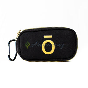 Schlüsselanhänger-Tasche Für 10 Probeflaschen Schwarz/ Gold Mit -Logo Tasche