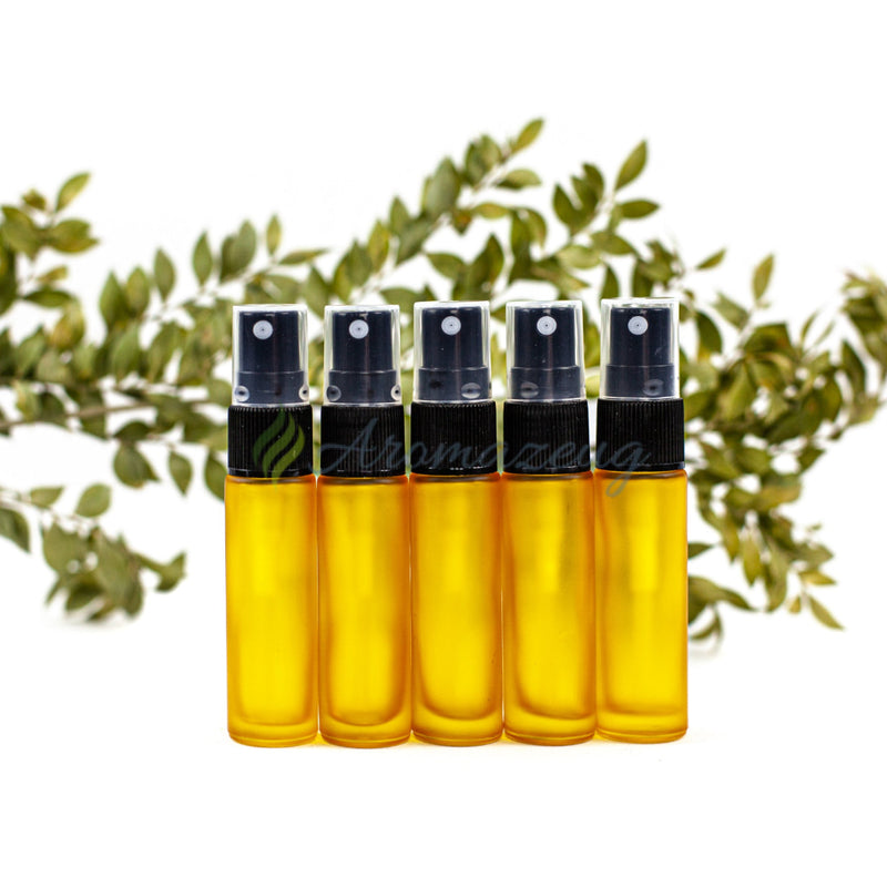 Laden Sie das Bild in Galerie -Viewer, 10 Ml Deluxe Farbige Roll-On-Flaschen In Matt Mit Spray-Aufsatz - Paket Von 5 Gelb Spray Flasche
