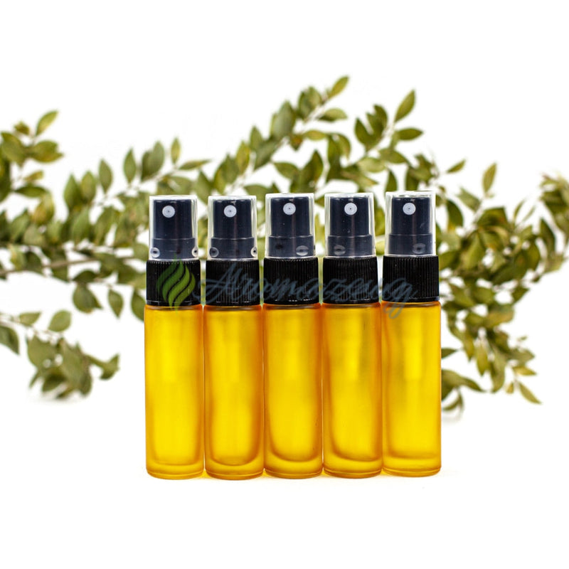 Laden Sie das Bild in Galerie -Viewer, 10 Ml Deluxe Farbige Roll-On-Flaschen In Matt Mit Spray-Aufsatz - Paket Von 5 Gelb Spray Flasche
