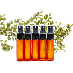 10 Ml Deluxe Farbige Roll-On-Flaschen In Matt Mit Spray-Aufsatz - Paket Von 5 Orange Spray Flasche