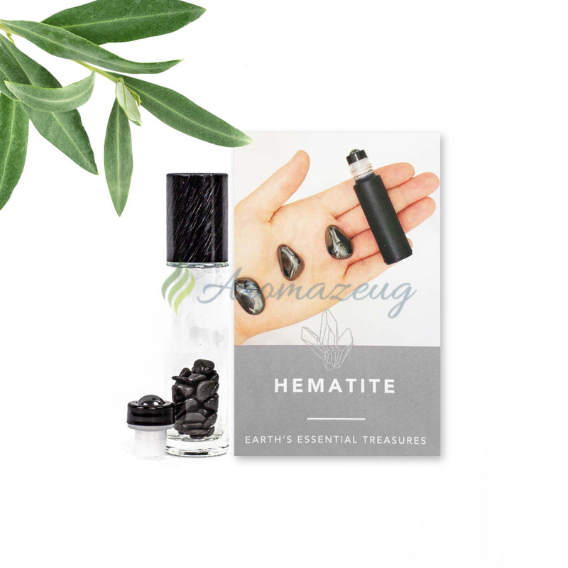 Laden Sie das Bild in Galerie -Viewer, Edelstein 10 Ml Roll-On Set Hämatit Aufsatz
