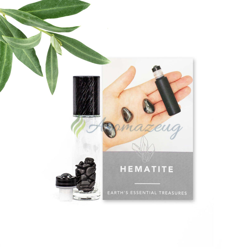 Laden Sie das Bild in Galerie -Viewer, Edelstein 10 Ml Roll-On Set Hämatit Aufsatz
