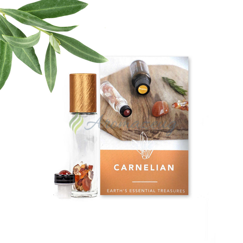 Laden Sie das Bild in Galerie -Viewer, Edelstein 10 Ml Roll-On Set Karneol Aufsatz
