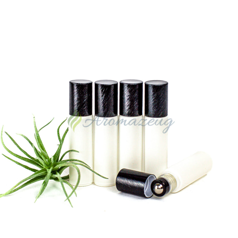 Laden Sie das Bild in Galerie -Viewer, 10 Ml Farbige Roll-On Flaschen In Matt Mit Metalldeckel Und Premium-Rollern - Paket Von 5 Flasche
