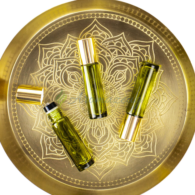 Laden Sie das Bild in Galerie -Viewer, 10 Ml Roll-On Flaschen Olive (Paket Von 5)
