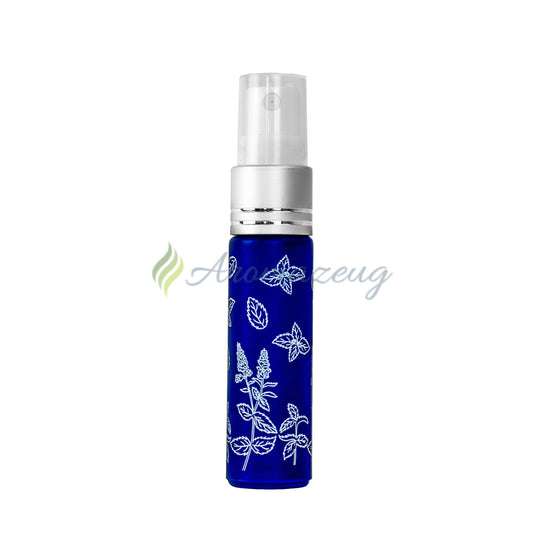 10 ml Happy Flower Roll-On-Flasche mit weiß-silbernem Spray-Aufsatz - Dunkelblau Spray Flaschen