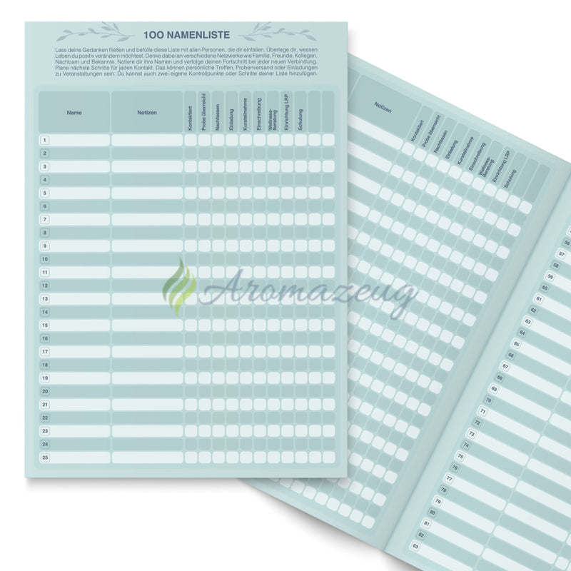 Laden Sie das Bild in Galerie -Viewer, 100 Namenliste Faltblatt
