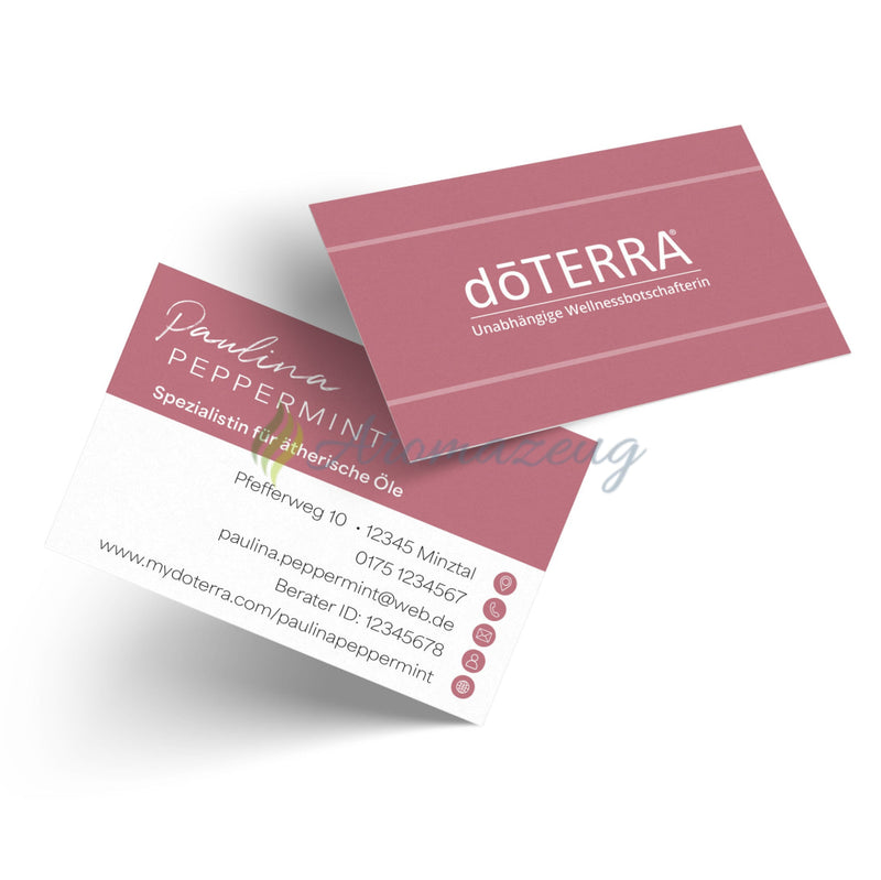 Laden Sie das Bild in Galerie -Viewer, 100 Personalisierte Visitenkarten Für Berater Blossom Design Mit Festgelegtem Marken-Logo Für
