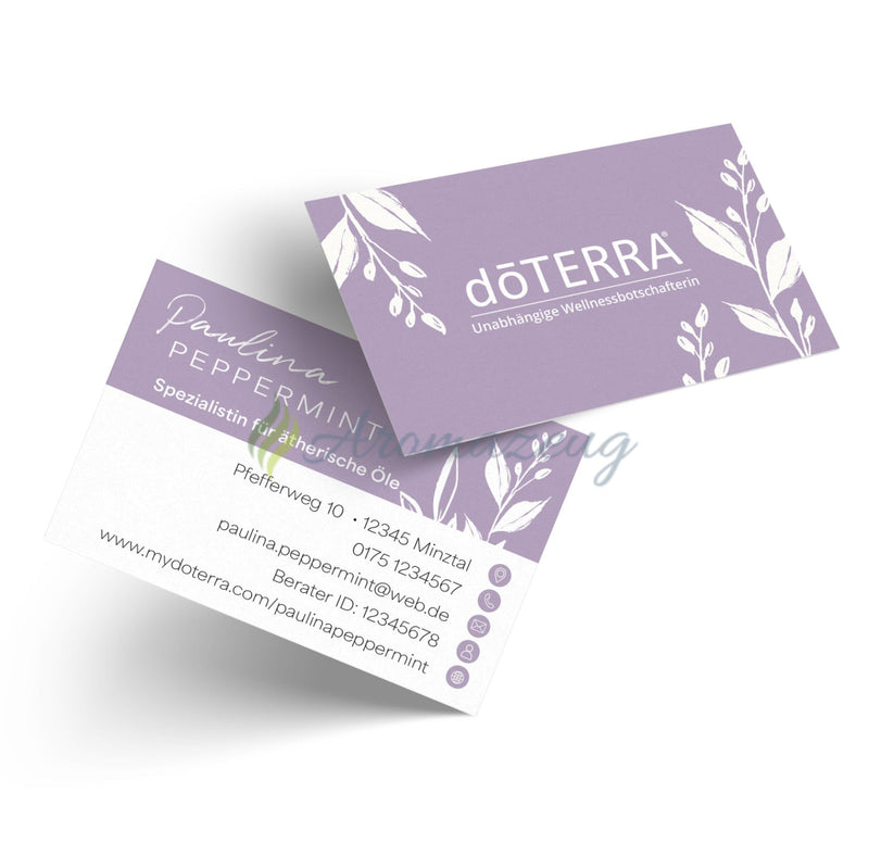 Laden Sie das Bild in Galerie -Viewer, Ab 9.12. Wieder Erhältlich: 100 Personalisierte Visitenkarten Für Berater Lavendel Design Mit
