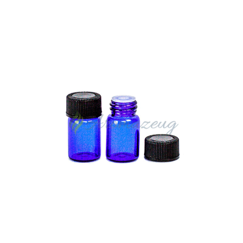 Laden Sie das Bild in Galerie -Viewer, 2 Ml Probeflaschen Blau (24. Stk.) Glassflaschen
