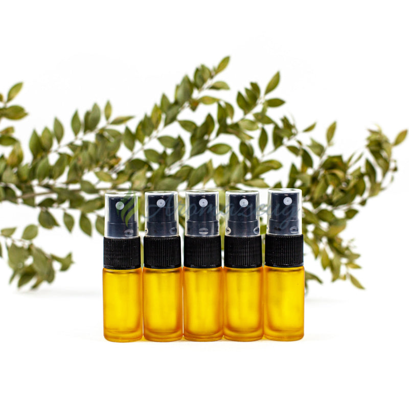 Laden Sie das Bild in Galerie -Viewer, 5 Ml Deluxe Farbige Roll-On-Flaschen In Matt Mit Spray-Aufsatz - Paket Von Gelb Spray Flasche
