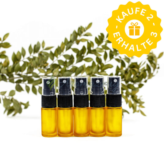 5 ml Deluxe Farbige Roll-On-Flaschen in Matt mit Spray-Aufsatz - Paket von 5 (SC) - Gelb - Spray Flaschen
