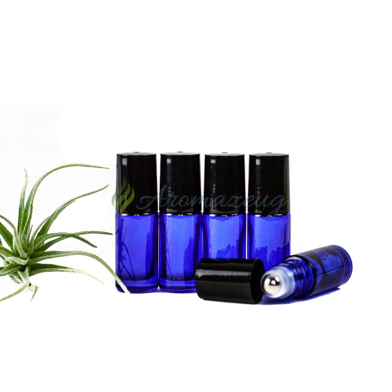 Laden Sie das Bild in Galerie -Viewer, 5 Ml Farbige Roll-On Flaschen Greenline Mit Weißen Edelstahl-Rollern (Paket Von 5) Flasche
