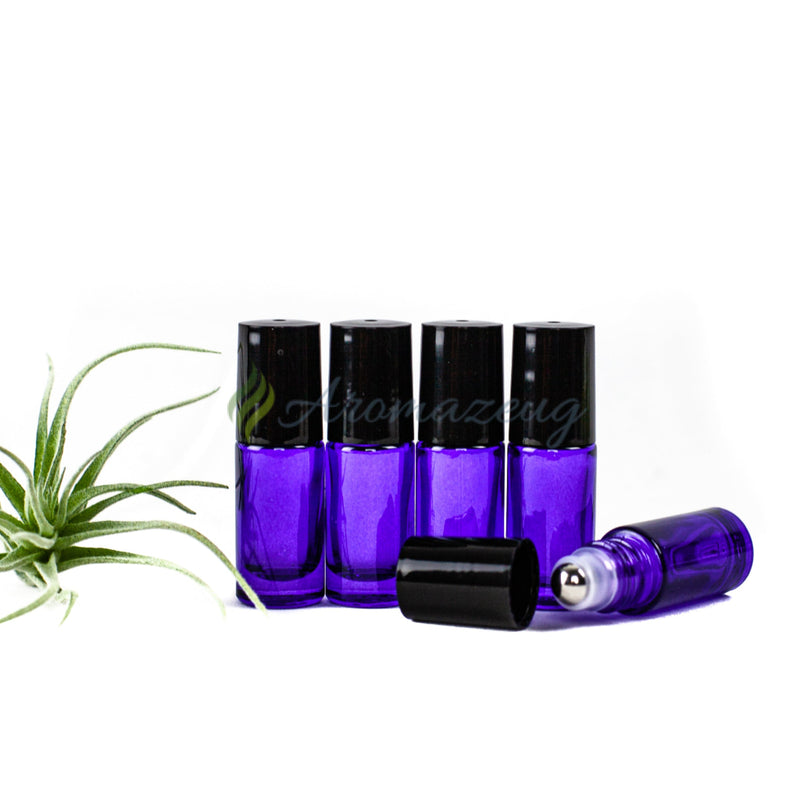 Laden Sie das Bild in Galerie -Viewer, 5 Ml Farbige Roll-On Flaschen Greenline Mit Weißen Edelstahl-Rollern (Paket Von 5) Flasche
