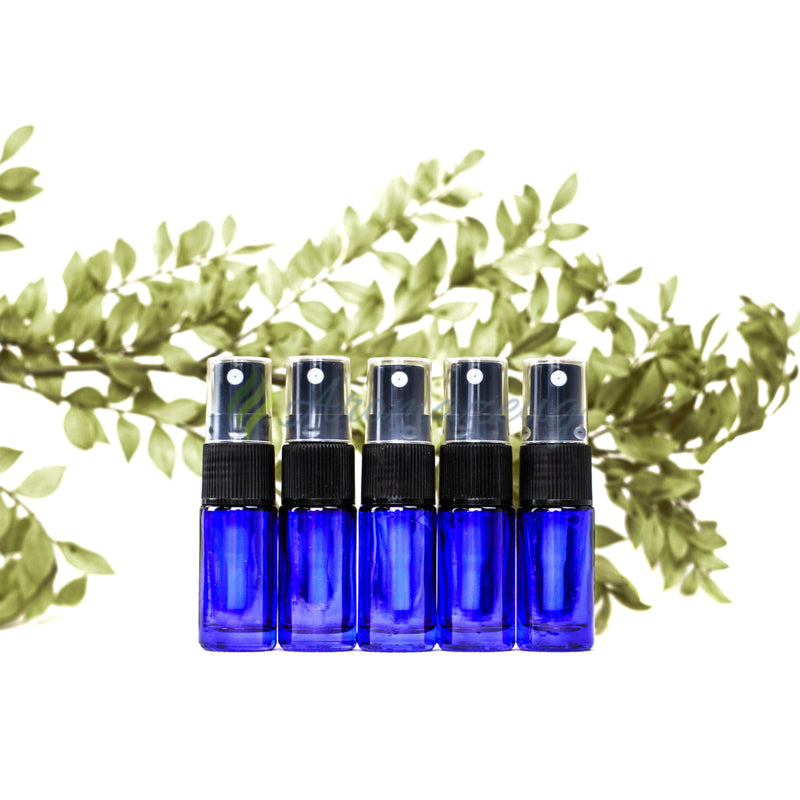 Laden Sie das Bild in Galerie -Viewer, 5 Ml Farbige Roll-On-Flaschen Mit Spray-Aufsatz - Paket Von Blau Spray Flaschen
