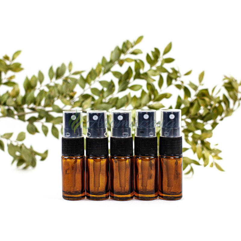 Laden Sie das Bild in Galerie -Viewer, 5 Ml Farbige Roll-On-Flaschen Mit Spray-Aufsatz - Paket Von Braun Spray Flasche
