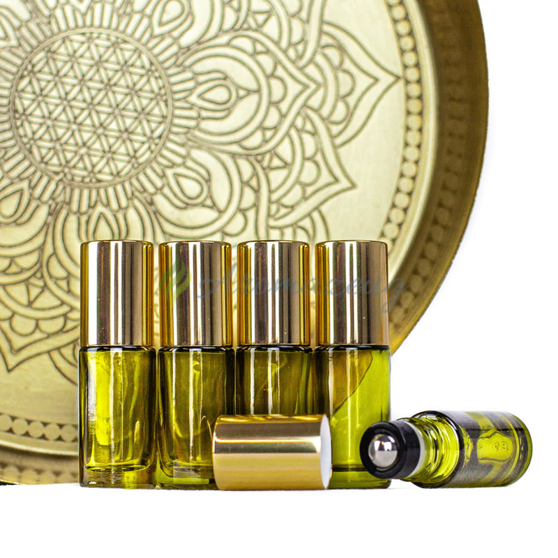 Laden Sie das Bild in Galerie -Viewer, 5 Ml Roll-On Flaschen Olive (Paket Von 5)
