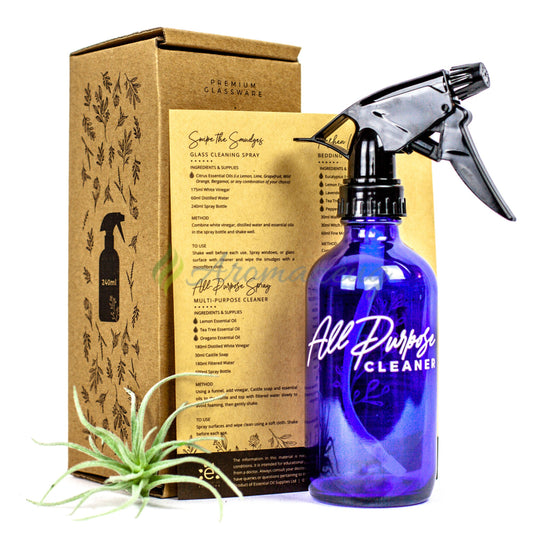 500 Ml Spray Flasche Mit Vinyl Aufklebern & Rezeptkarte Blau