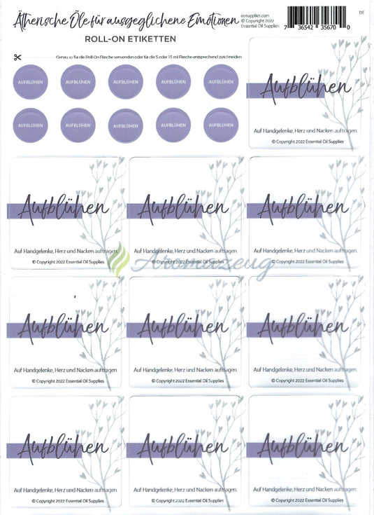 Ätherische Äle Für Ausgeglichene Emotionen Aufkleber Aufblühen