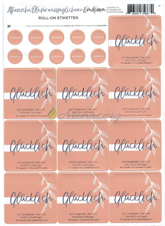 Ätherische Äle Für Ausgeglichene Emotionen Aufkleber Glücklich