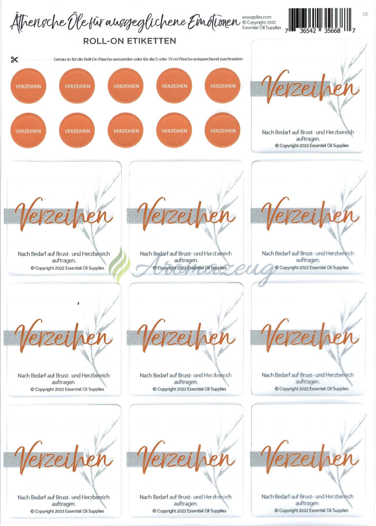 Laden Sie das Bild in Galerie -Viewer, Ätherische Äle Für Ausgeglichene Emotionen Aufkleber Verzeihen
