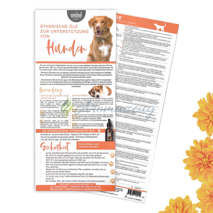Ätherische Öle Zur Unterstützung Von Hunden Karte (Paket 25)