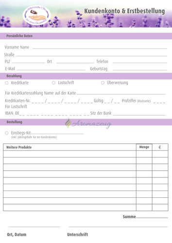 Anmelde- Und Bestellformulare Als Abreißblock Mit 25 Seiten Lavendel Berater