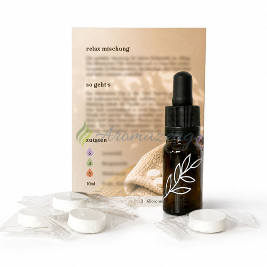 Aromatuch Welless Set mit Rezeptkarte und 10ml Tropfpipettenflasche