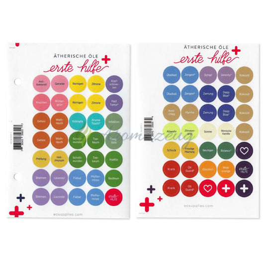 Aufkleber für Ätherische Öle Erste Hilfe (2er Set) - Aufkleber