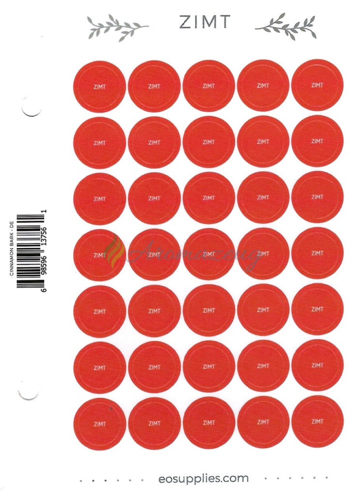 Laden Sie das Bild in Galerie -Viewer, Aufkleber Für Flaschen Deutsch (Einzelöle) - 35 Pro Seite Gerades Design Zimt
