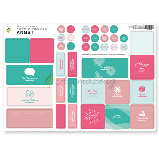 Aufkleber passend zu: Wesentliche Unterstützung bei Angst Einzelner Aufkleberbogen Aufkleber