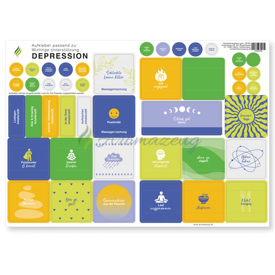 Aufkleber passend zu: Wichtige Unterstützung Depression Einzelner Aufkleberbogen Aufkleber
