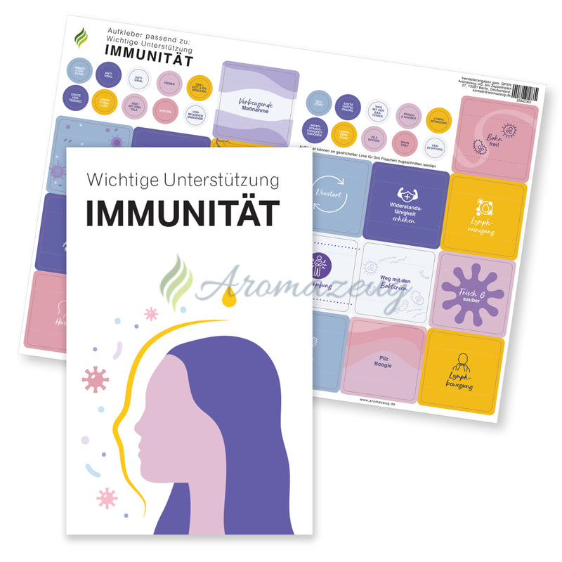 Laden Sie das Bild in Galerie -Viewer, Aufkleber passend zu: Wichtige Unterstützung Immunität Vorteilsset: Aufkleberbogen + Immunität Broschüre Aufkleber
