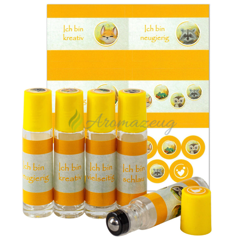 Laden Sie das Bild in Galerie -Viewer, Aufkleber Inklusive 10Ml Roll-On Flaschen Passend Zum Affirmationskartenset Für Kinder (1.
