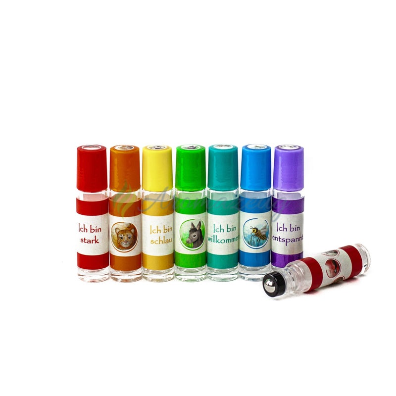 Laden Sie das Bild in Galerie -Viewer, Aufkleber Passend Zum Affirmationskartenset Für Kinder (1. Auflage) Roll-On Flaschen
