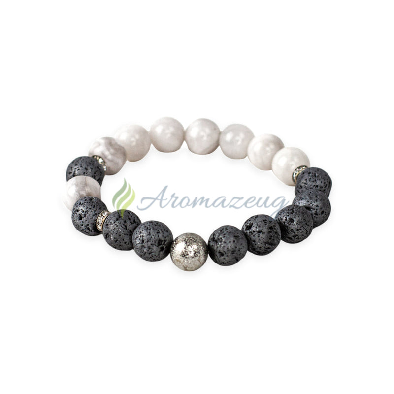 Laden Sie das Bild in Galerie -Viewer, Ava Lavastein Diffuser Armband Silber Zubehör
