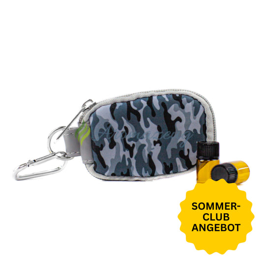 Camouflage Schlüsselanhänger-Tasche für 1 oder 2ml Probeflaschen - Taschen