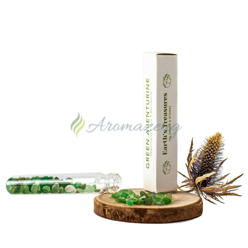 Laden Sie das Bild in Galerie -Viewer, Edelstein Splitter Phiole Grüner Aventurin Roll-On Aufsatz
