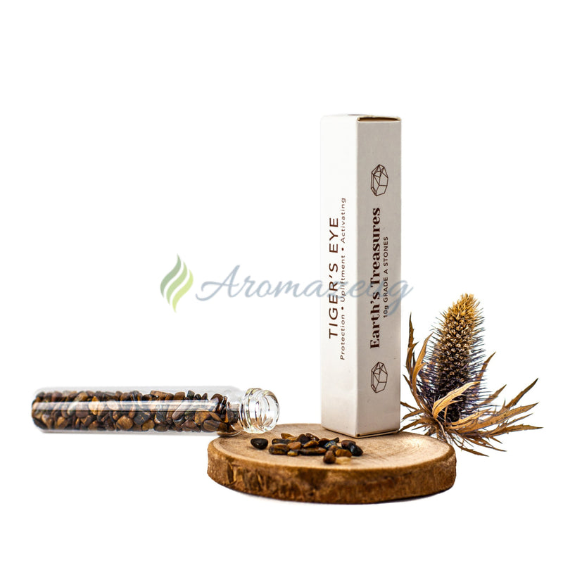 Laden Sie das Bild in Galerie -Viewer, Edelstein Splitter Phiole Tigerauge Roll-On Aufsatz
