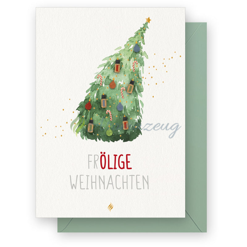 Laden Sie das Bild in Galerie -Viewer, Grußkarte Frölige Weihnachten Inkl. Briefumschlag (Paket Von 2) Zubehör
