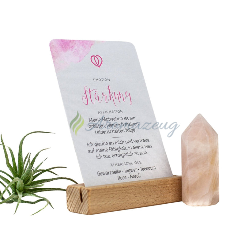 Laden Sie das Bild in Galerie -Viewer, Halter Für Affirmationskarten Aus Buchenholz Präsentationsständer
