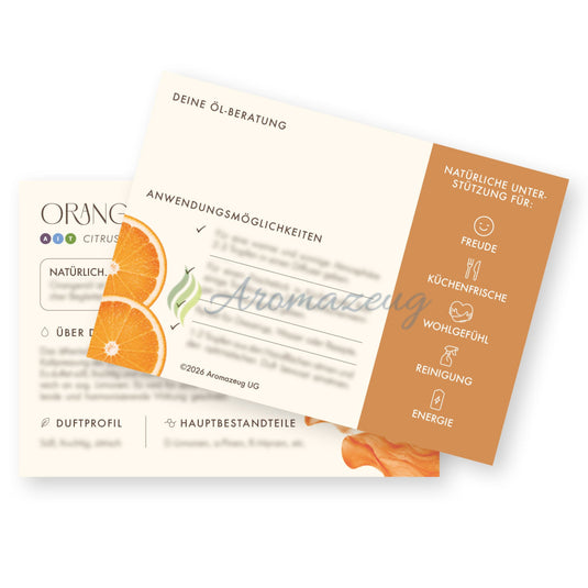 Infokärtchen ORANGE - Paket von 10 - Für Berater