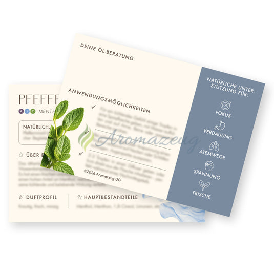 Infokärtchen PFEFFERMINZE - Paket von 10 - Für Berater