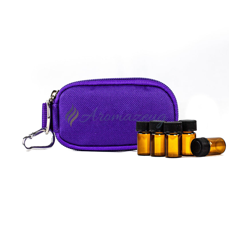 Laden Sie das Bild in Galerie -Viewer, Kombipaket: 2 Ml Probeflaschen (Paket Von 10) &amp; Schlüsselanhänger-Tasche Nylon Für 10 Lila Tasche
