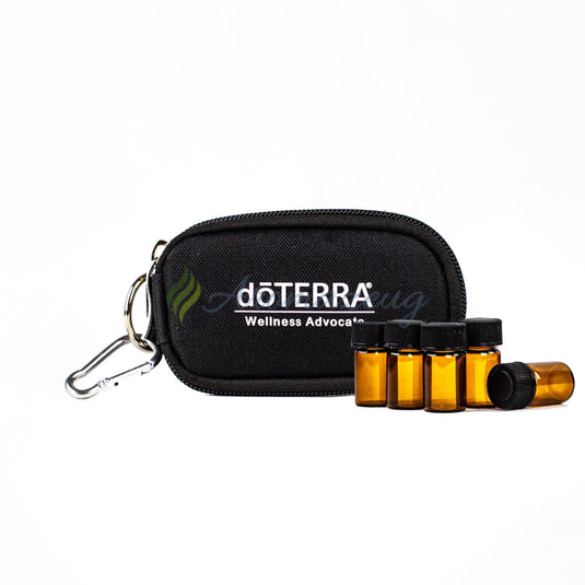 Kombipaket: 2 Ml Probeflaschen (Paket Von 10) & Schlüsselanhänger-Tasche Nylon Für 10 Schwarz Mit