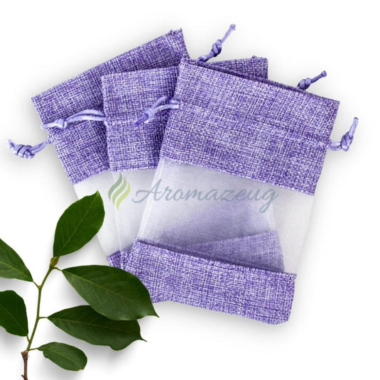 Leinensäckchen Duo 10 X 15 Cm (Paket Von 5) Lavendel Zubehör