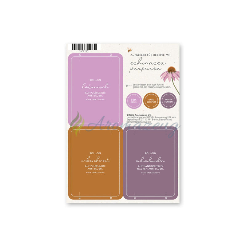 Laden Sie das Bild in Galerie -Viewer, Rezeptkarte Echinacea Öl (inklusive Aufkleberbogen) - Karten
