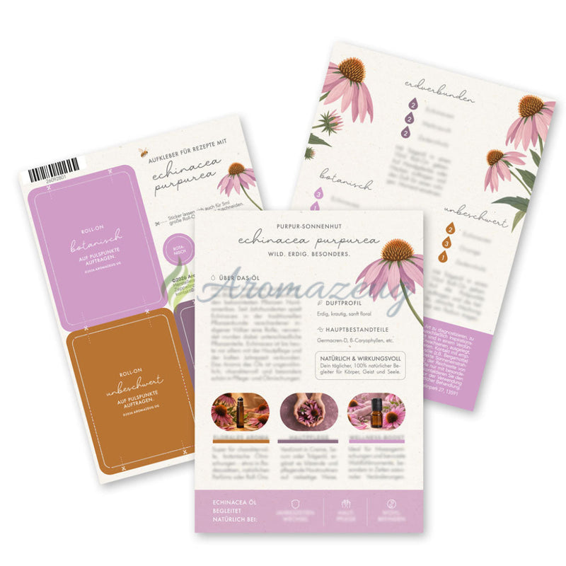 Laden Sie das Bild in Galerie -Viewer, Rezeptkarte Echinacea Öl (inklusive Aufkleberbogen) - Karten
