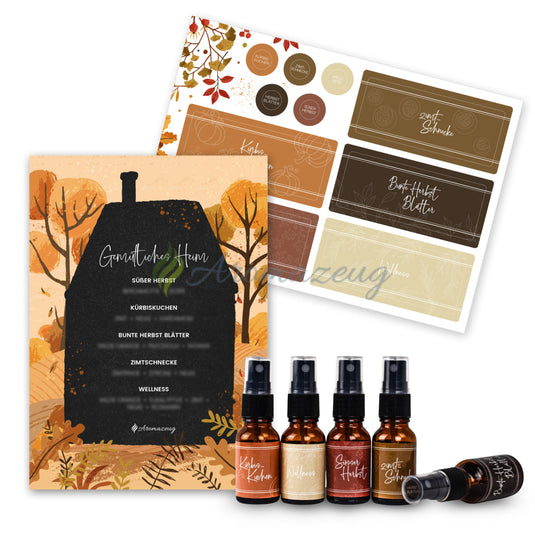 Gemütliches Heim Set Mit Rezeptkarte Sprayflaschen Und Aufklebern - Neuauflage 2024 Karte